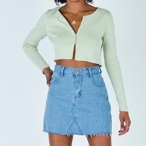HALLIE DENIM MINI SKIRT